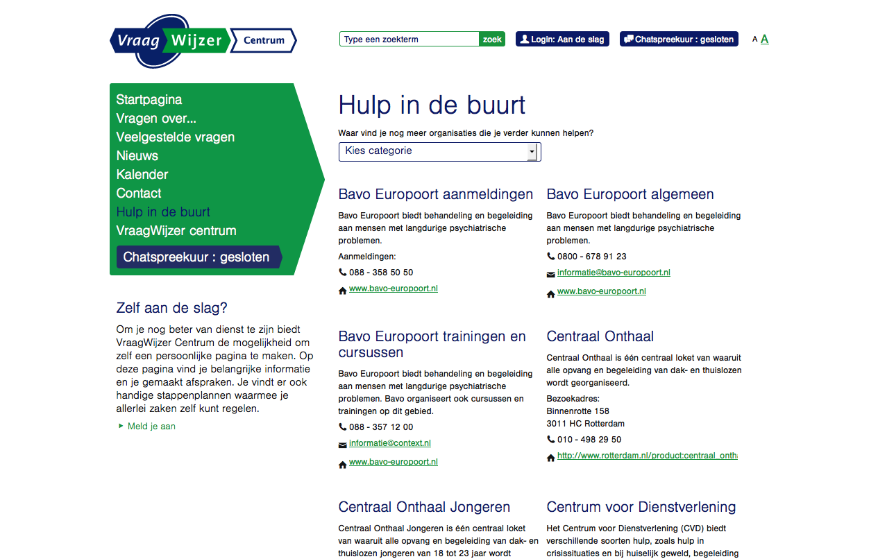 Vraagwijzer Centrum