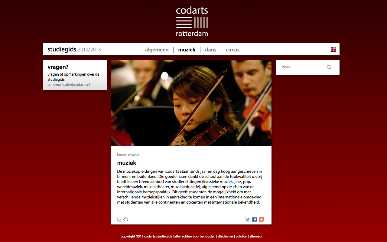 Studiegids Codarts
