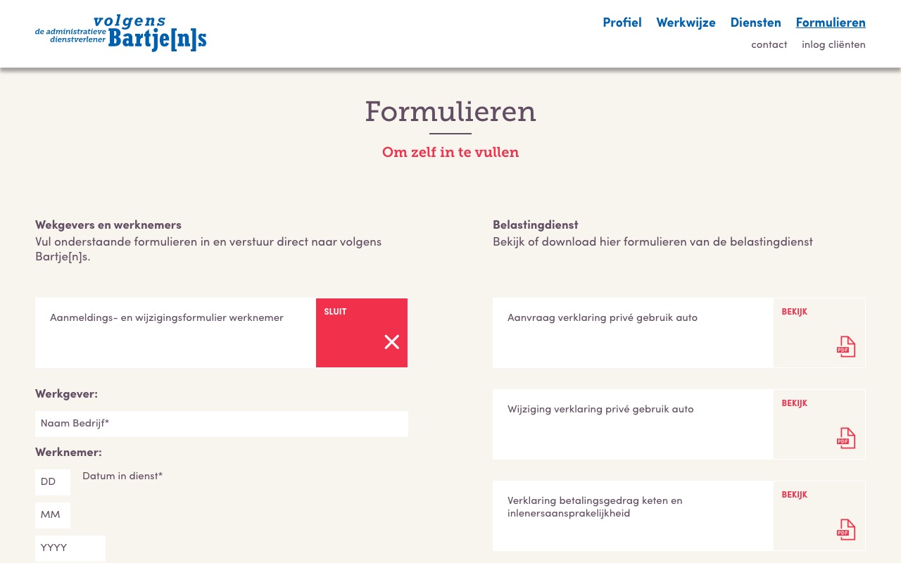 Volgens Bartje[n]s