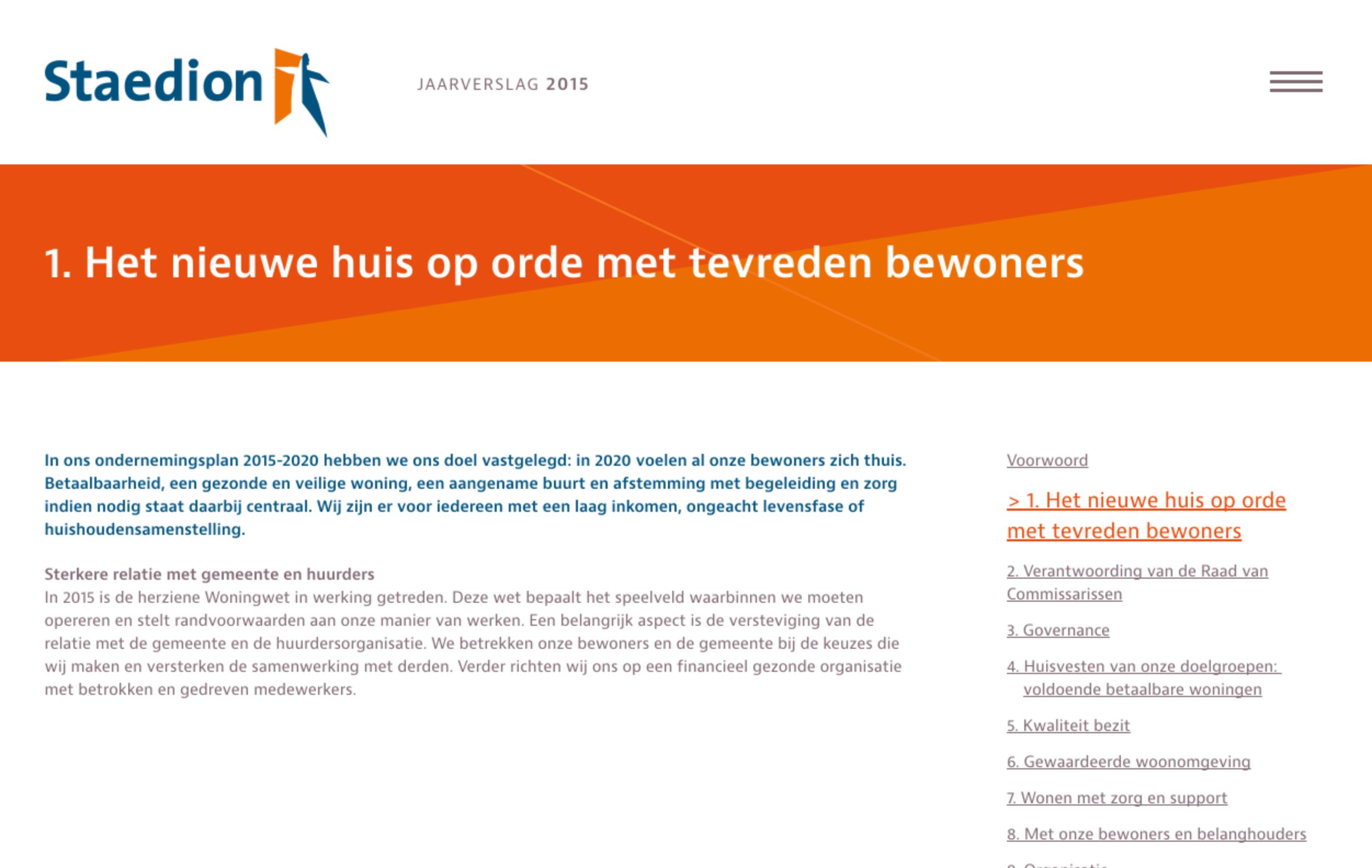 Staedion Jaarverslag